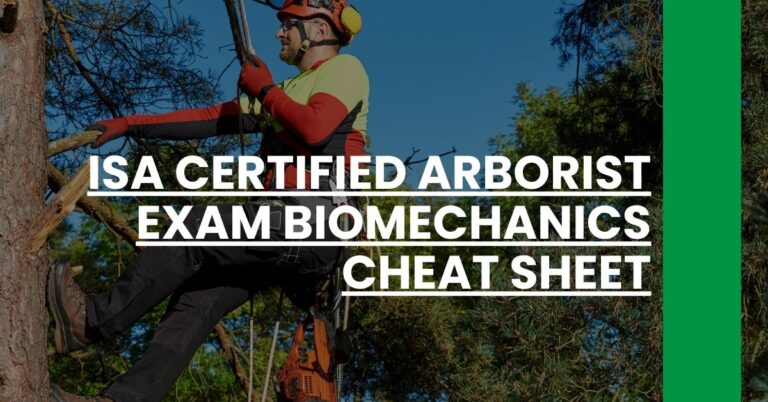 ISA Certified Arborist Exam biomechanics cheat sheet Feature Image